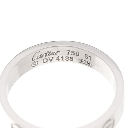 Cartier 18K White Gold 3.5mm LOVE Wedding Band Ring 51 5.75 4 of 4