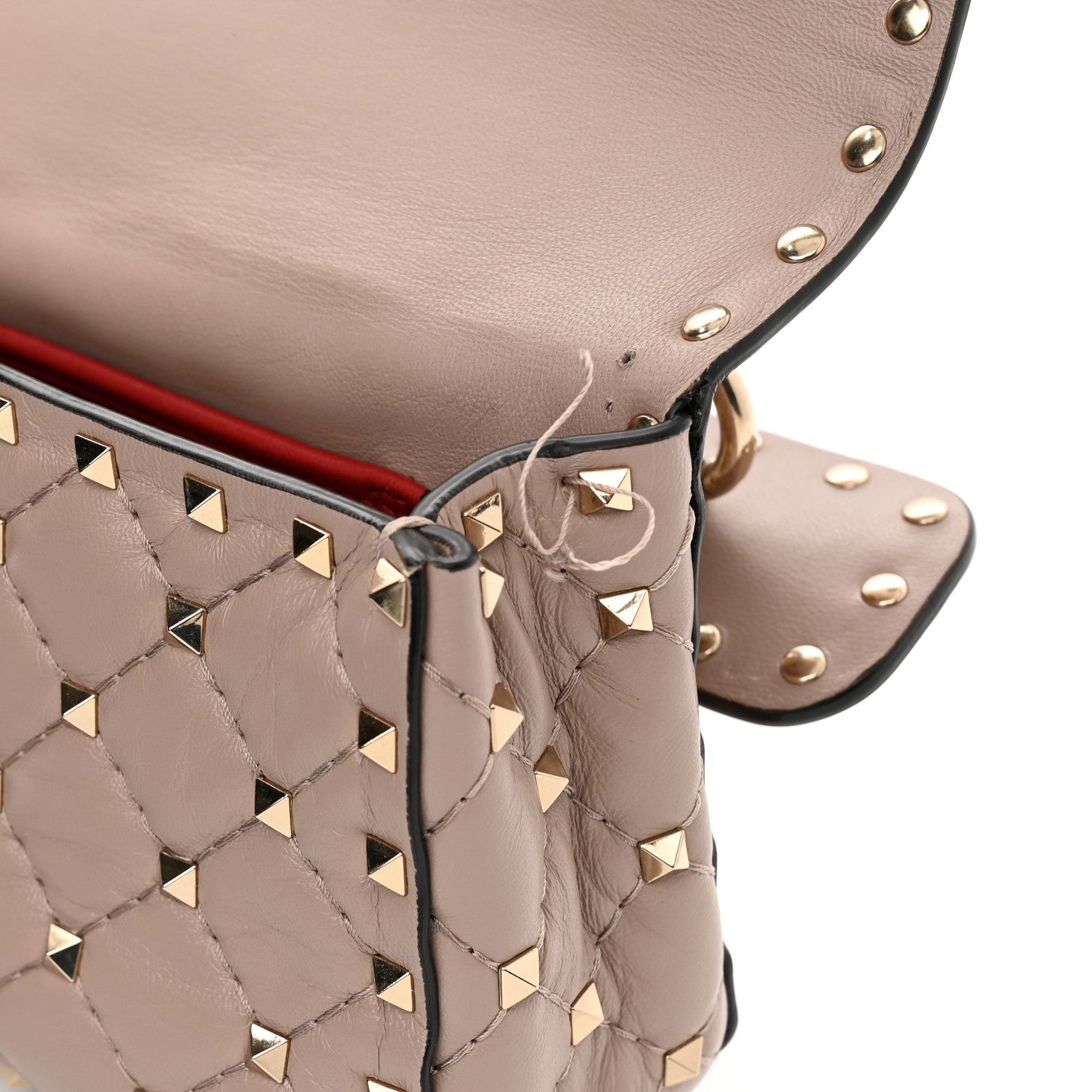 Valentino Garavani Nappa Small Rockstud Spike Shoulder Bag Poudre 10 of 11