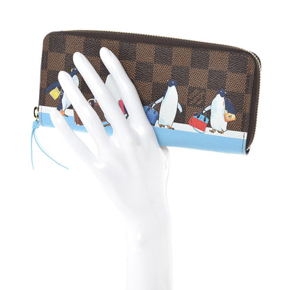 Louis Vuitton Damier Ebene 2017 Christmas Animation Clemence Wallet 2 of 6