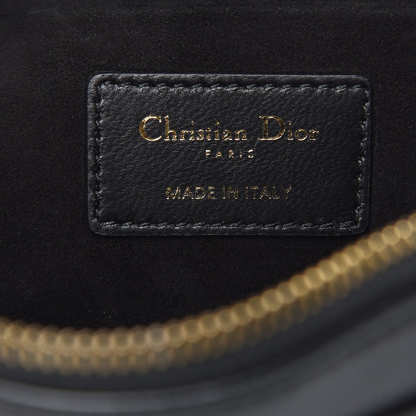Lambskin Cannage DiorQuake Pouch Black