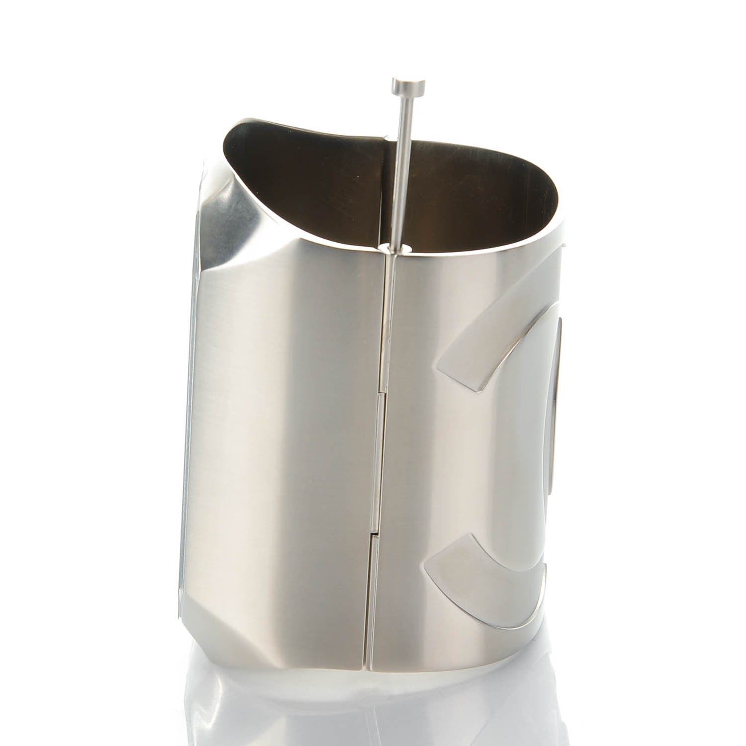 Chanel Metal Wide CC Mirror Cuff Silver 6 of 8