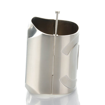 Chanel Metal Wide CC Mirror Cuff Silver 6 of 8