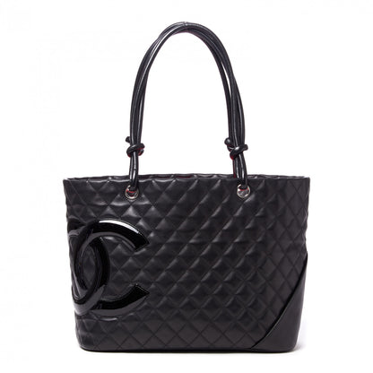 Chanel Calfskin Quilted Large Cambon Tote Black 1 of 8
