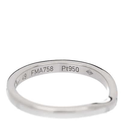 Cartier Platinum 3 Diamond Ballerine Wedding Band Ring 49 4.75 5 of 5