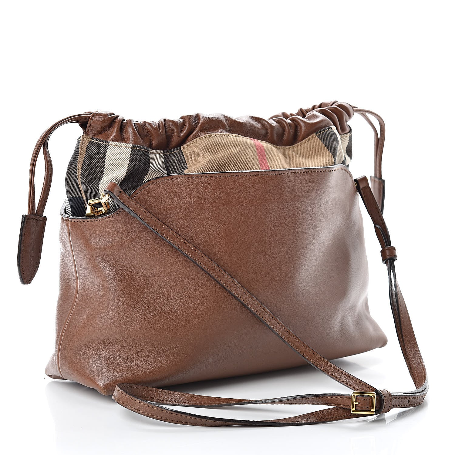 Burberry Calfskin House Check Little Crush Tan 3 of 15