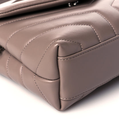 Saint Laurent Calfskin Y Quilted Monogram Toy Loulou Satchel Dusty Grey 9 of 10