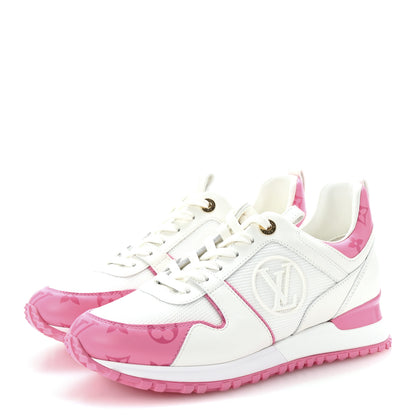 Louis Vuitton Calfskin Monogram Run Away Sneakers 38 White Pink 4 of 10