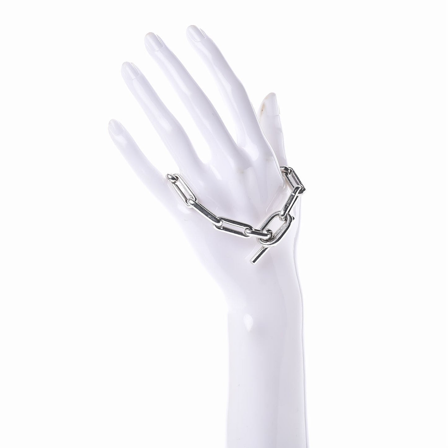 Sterling Silver Oval Link Toggle Bracelet
