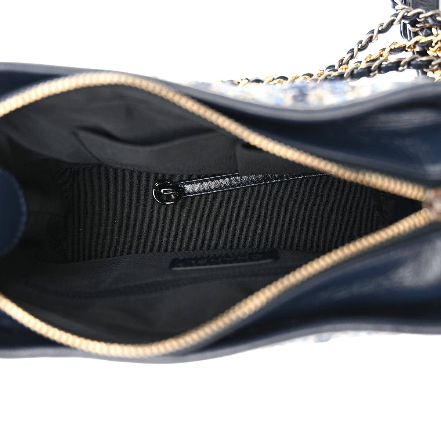 Tweed Calfskin Medium Gabrielle Hobo Blue Blue