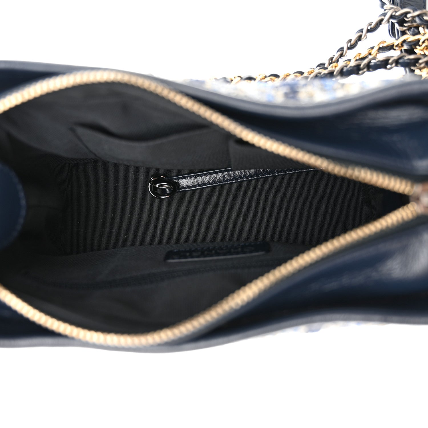 Chanel Tweed Calfskin Medium Gabrielle Hobo Blue Blue 5 of 11