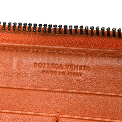 Bottega Veneta Nappa Intrecciato Zip Around Wallet Orange 6 of 9