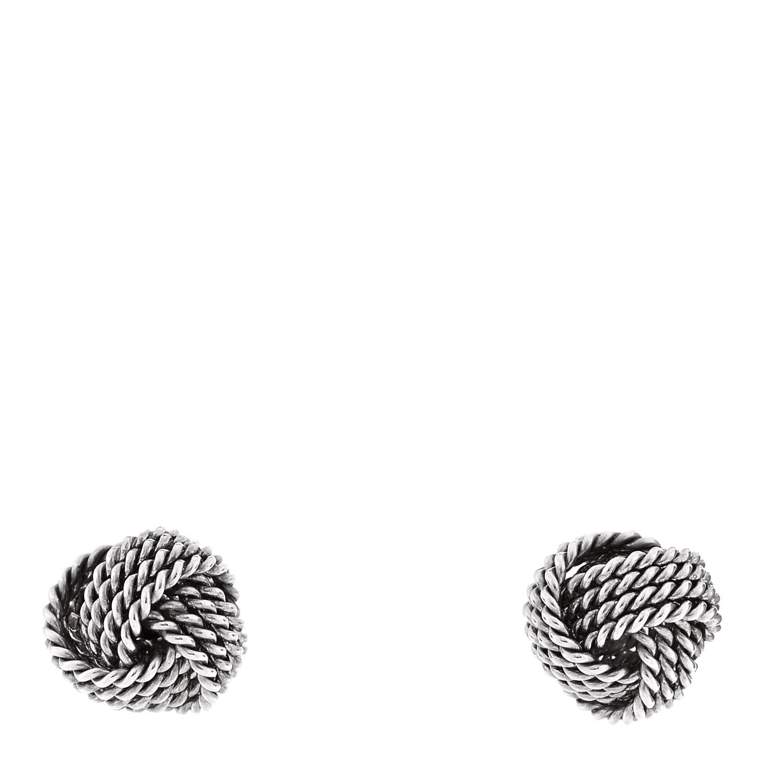 Tiffany Sterling Silver Twist Knot Earrings 1 of 5