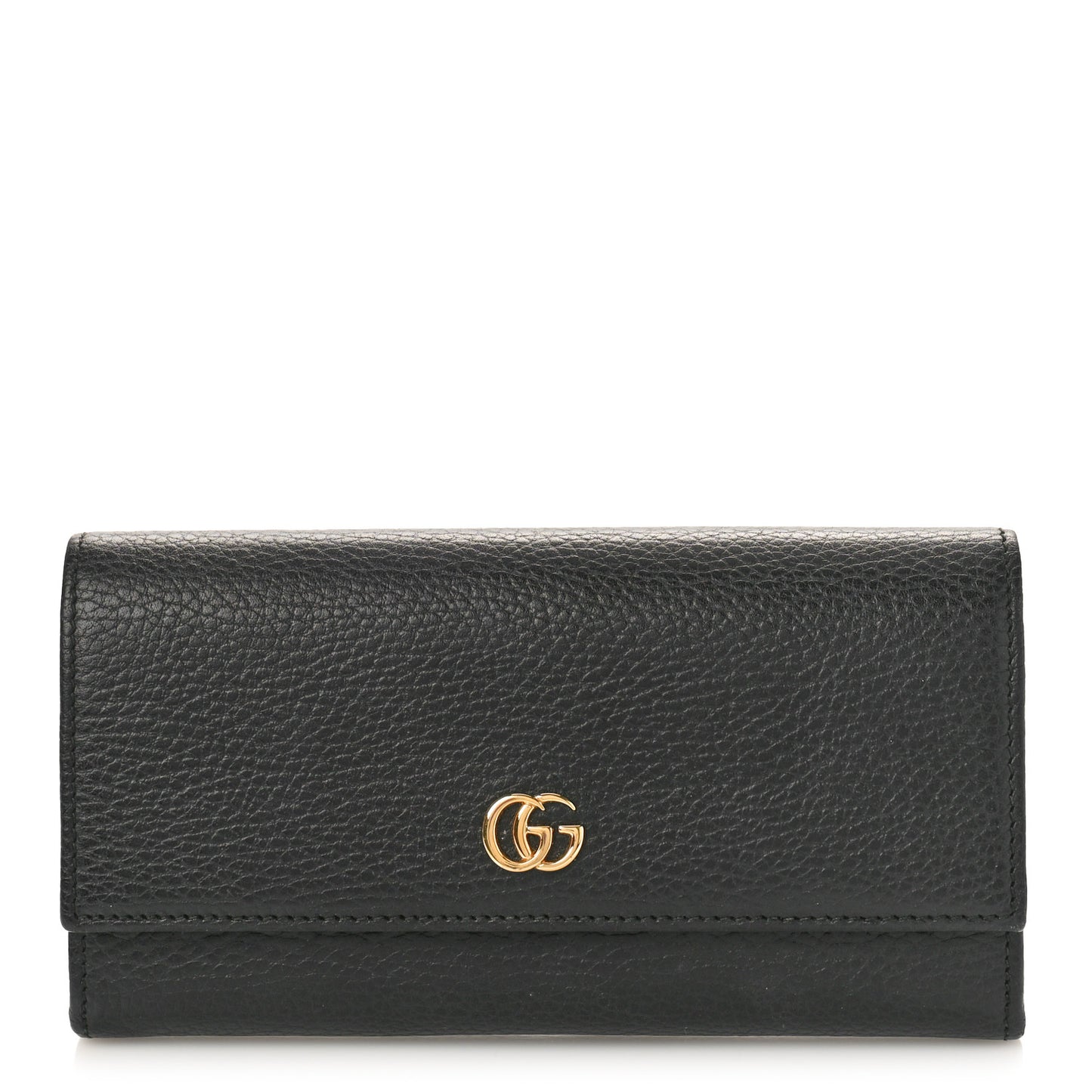 Dollar Calfskin GG Marmont Continental Wallet Black