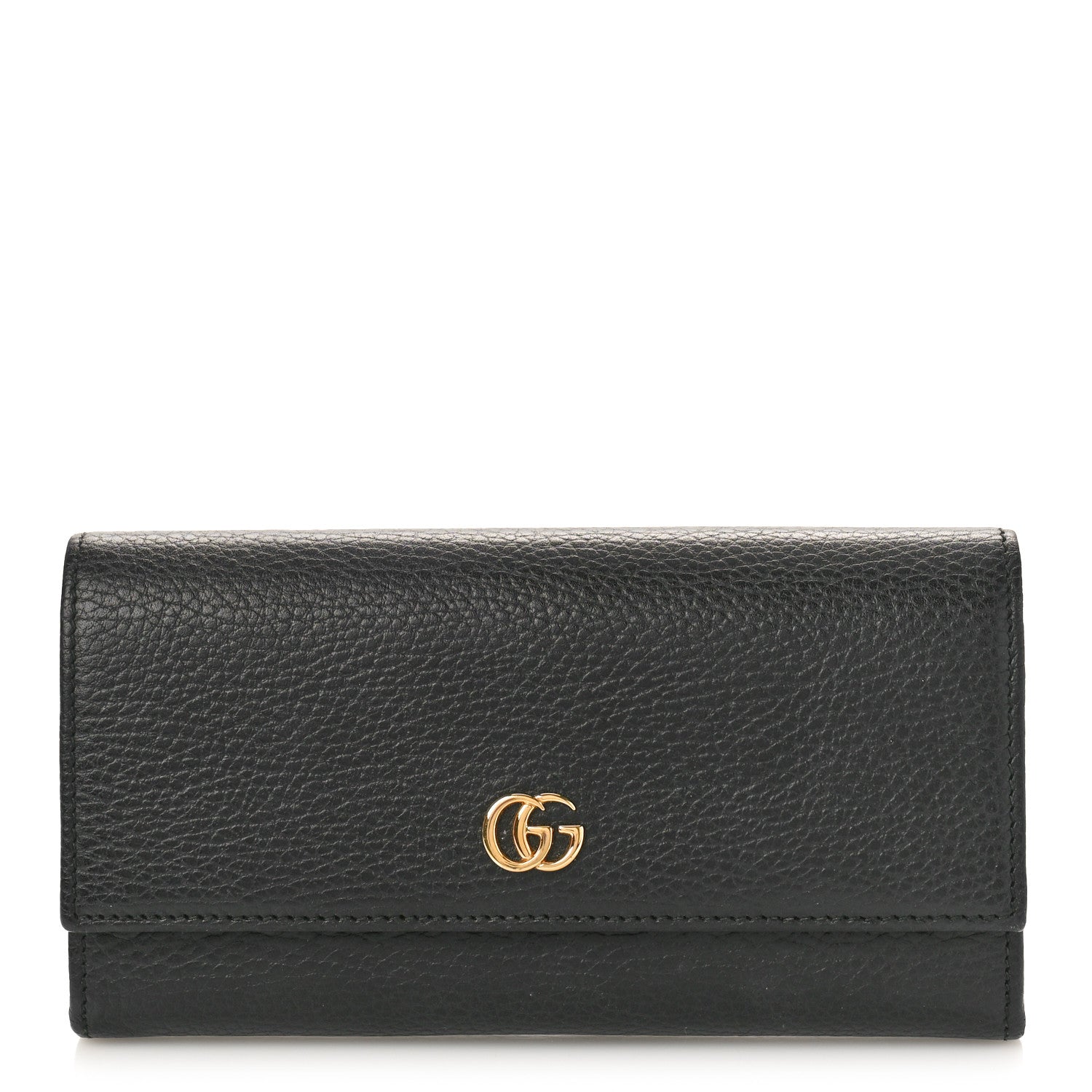 Gucci Dollar Calfskin GG Marmont Continental Wallet Black 1 of 8