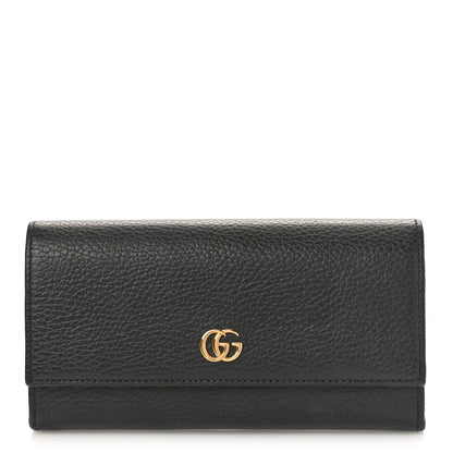 Gucci Dollar Calfskin GG Marmont Continental Wallet Black 1 of 8