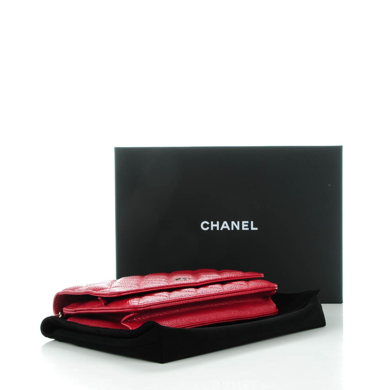Chanel Caviar Quilted Wallet On Chain WOC Dark Pink 4 of 8