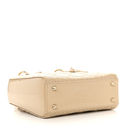 Christian Dior Patent Cannage Small Lady Dior Beige 4 of 10