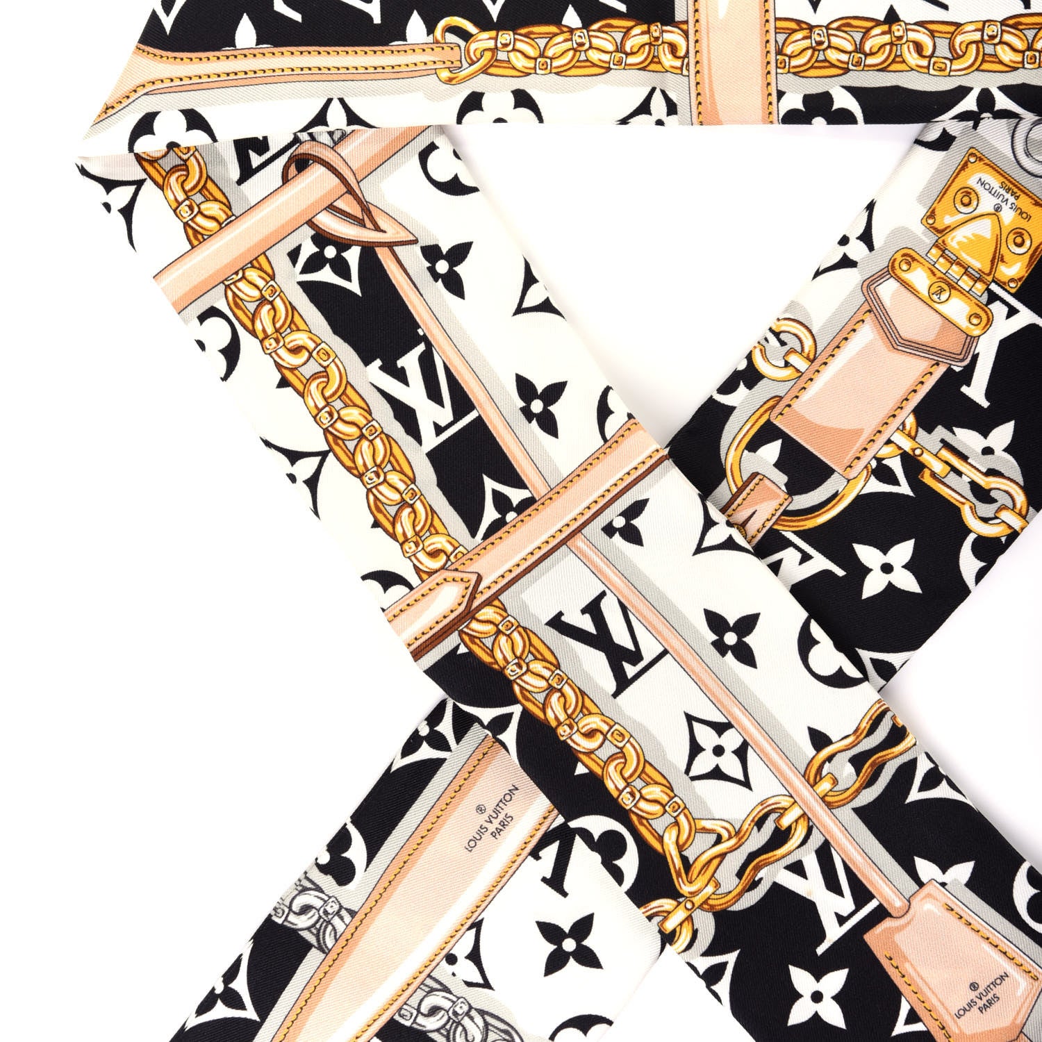 Louis Vuitton Silk Monogram Confidential Bandeau Black 2 of 5