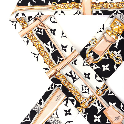 Louis Vuitton Silk Monogram Confidential Bandeau Black 2 of 5