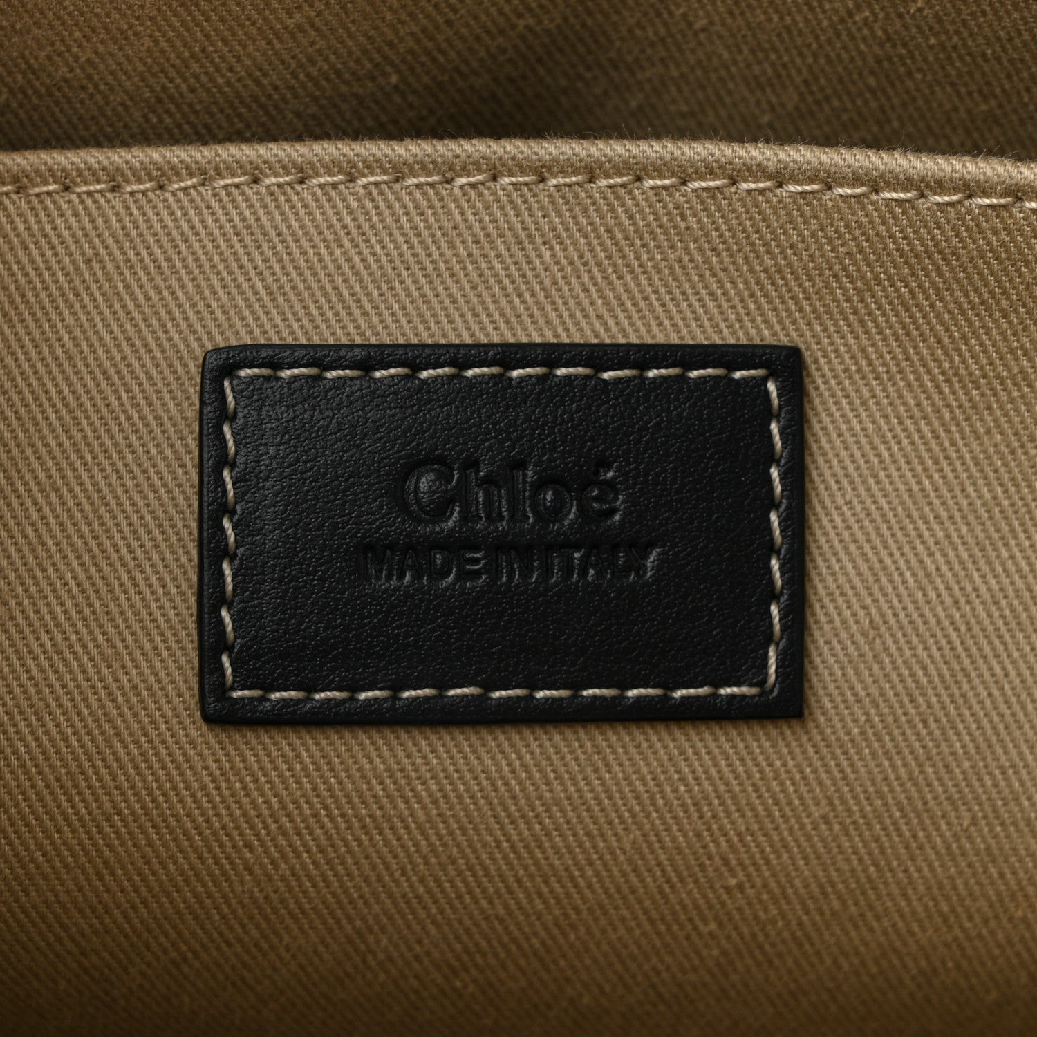 Chloe Cotton Calfskin Medium Woody Ribbon Tote Black Blue 6 of 13