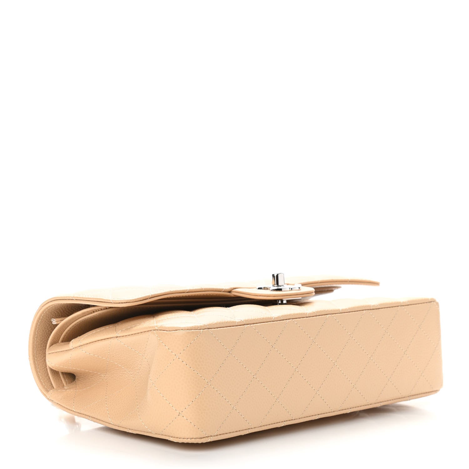 Chanel Caviar Quilted Medium Double Flap Beige 4 of 11