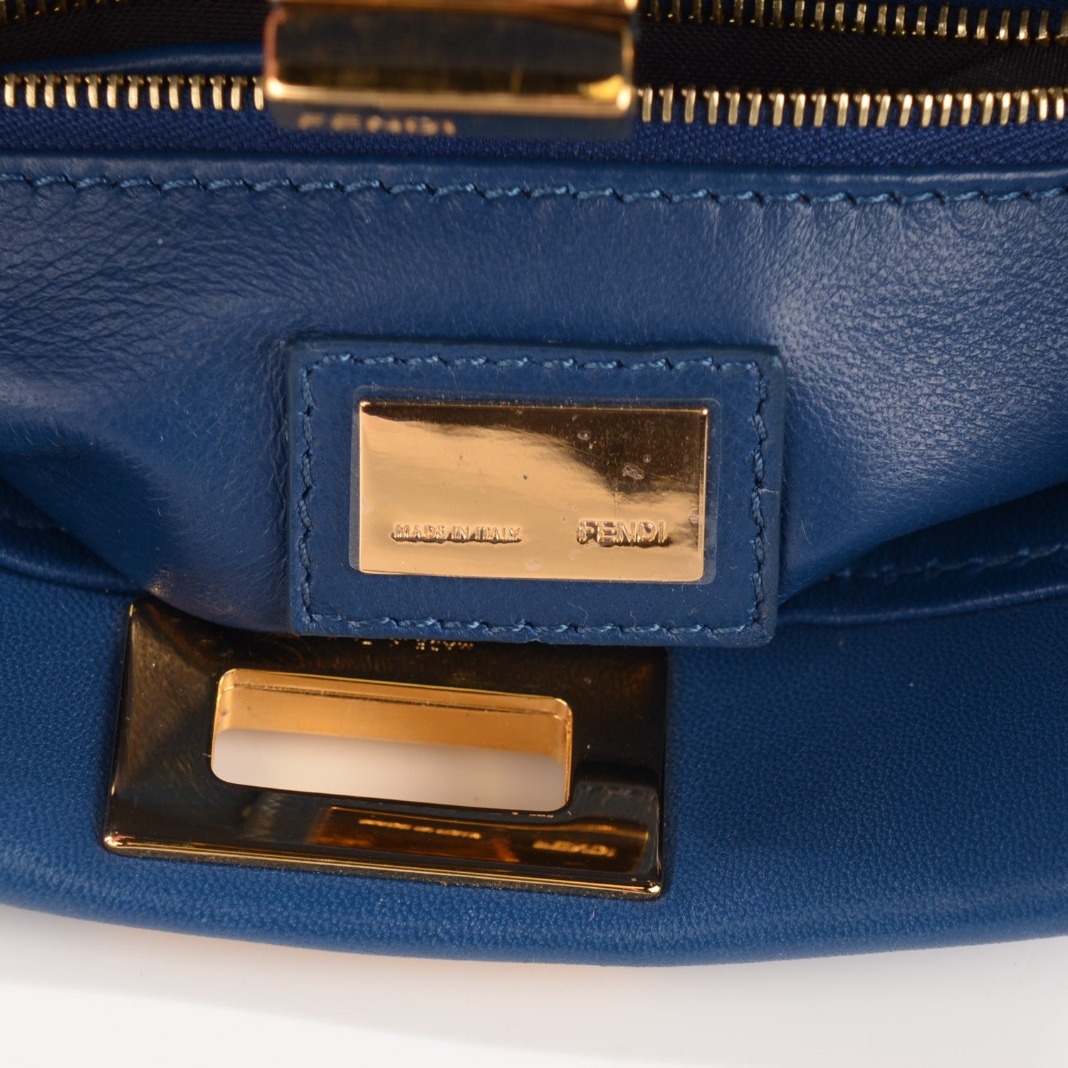 Fendi Nappa Mini Peekaboo Iconic Satchel Iris 6 of 11