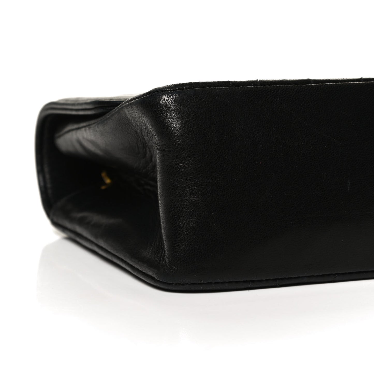 Lambskin Quilted Small Single Flap Black