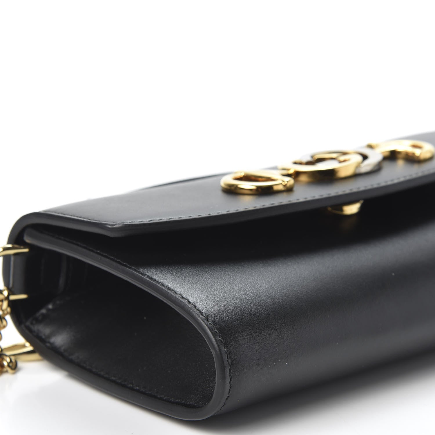 Gucci Smooth Calfskin Mini Zumi Shoulder Bag Black 5 of 9