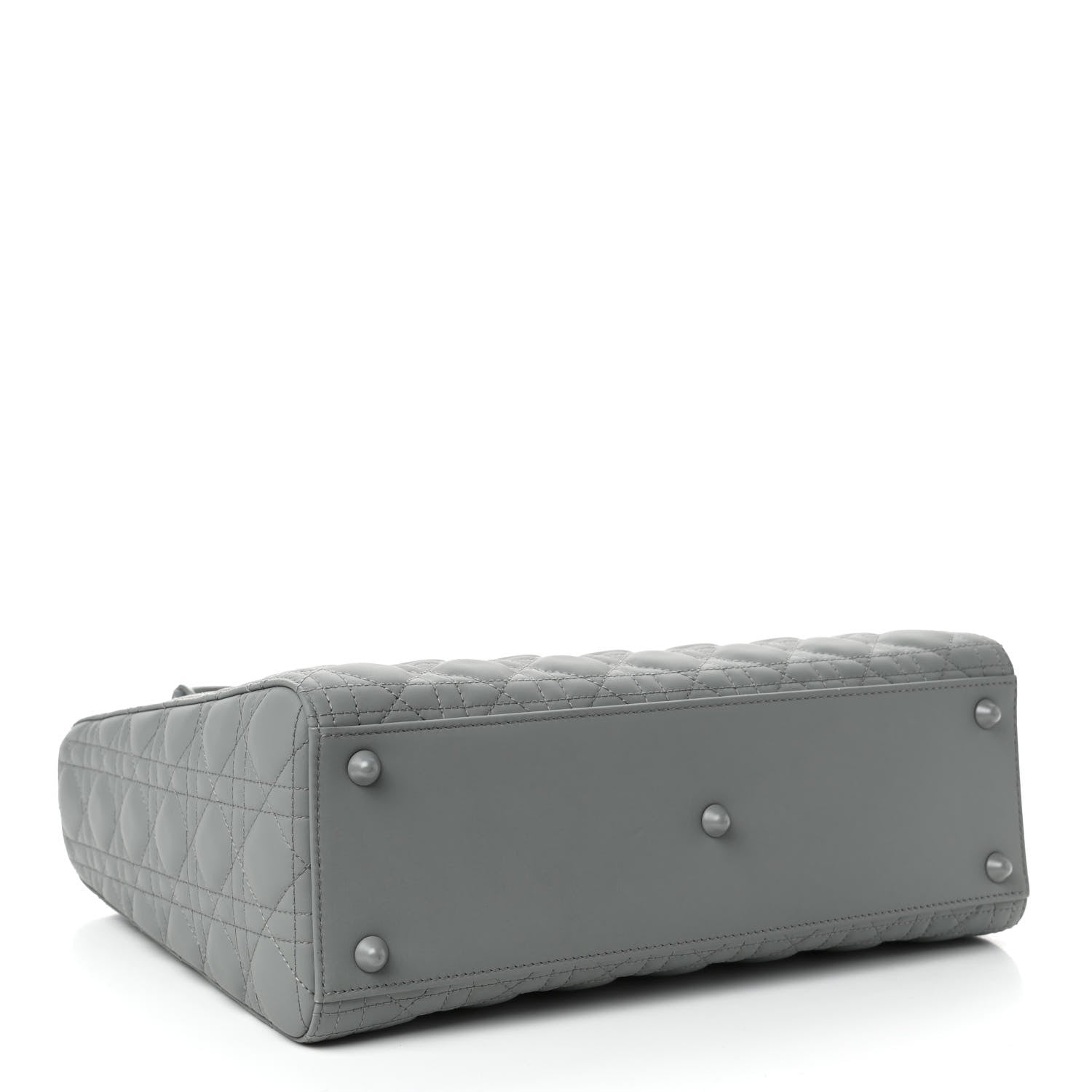 Christian Dior Ultra Matte Calfskin Cannage Large Lady Dior Grey Stone 3 of 4