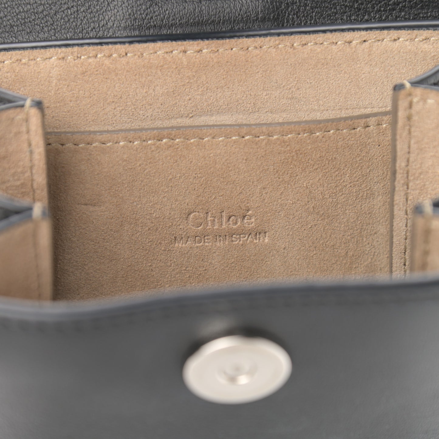 Suede Calfskin Mini Faye Bracelet Bag Black