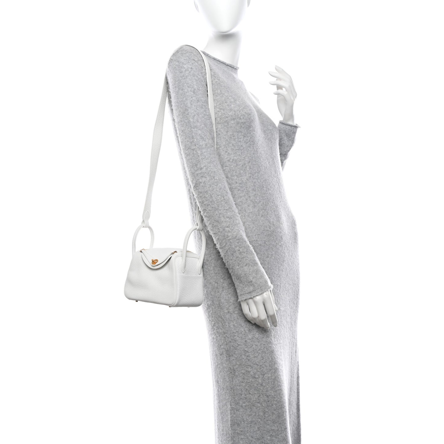 Taurillon Clemence Mini Lindy 20 New White