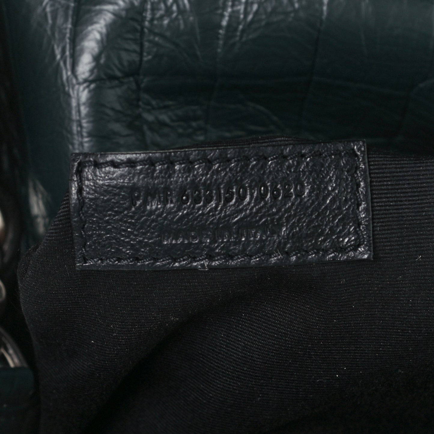 Crocodile Embossed Calfskin Monogram Medium Niki Chain Satchel Algea