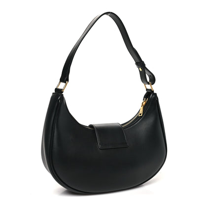 Celine Smooth Calfskin Medium Strap Ava Triomphe Shoulder Bag Black 3 of 10