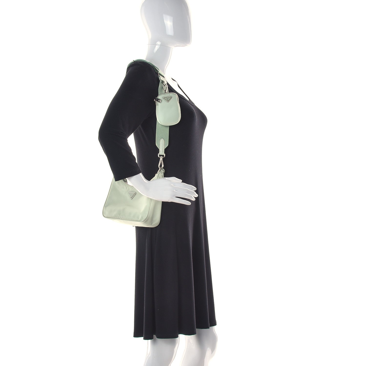 Prada Re-Nylon Saffiano Re-Edition 2005 Shoulder Bag Acqua 2 of 9