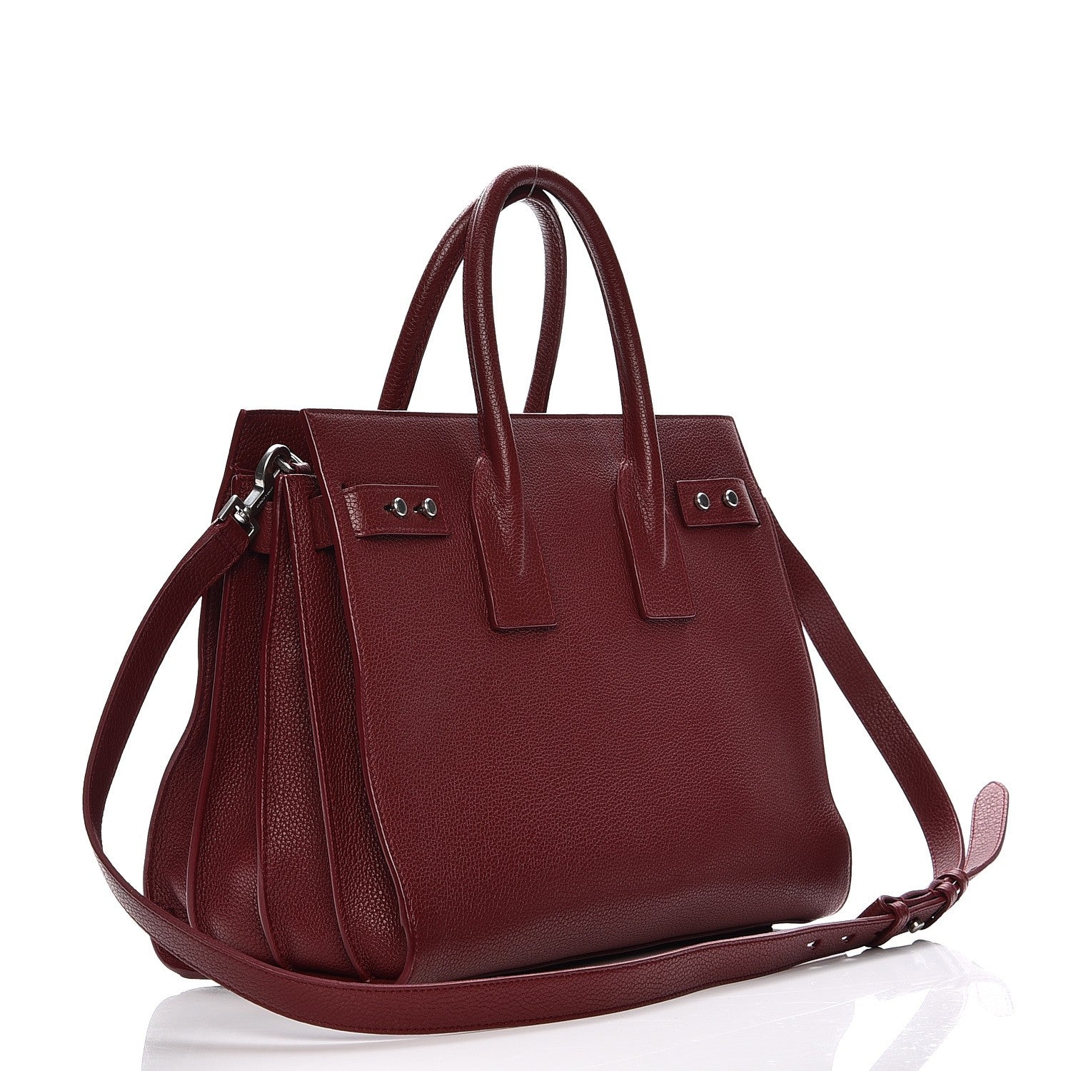 Saint Laurent Grained Calfskin Small Supple Sac De Jour Dark Pallisandre 4 of 11
