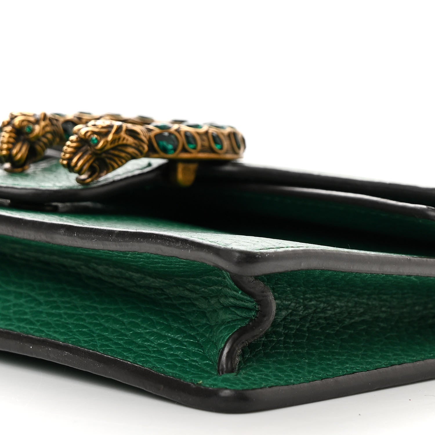 Gucci Dollar Calfskin Crystal Super Mini Dionysus Shoulder Bag Emerald 9 of 9