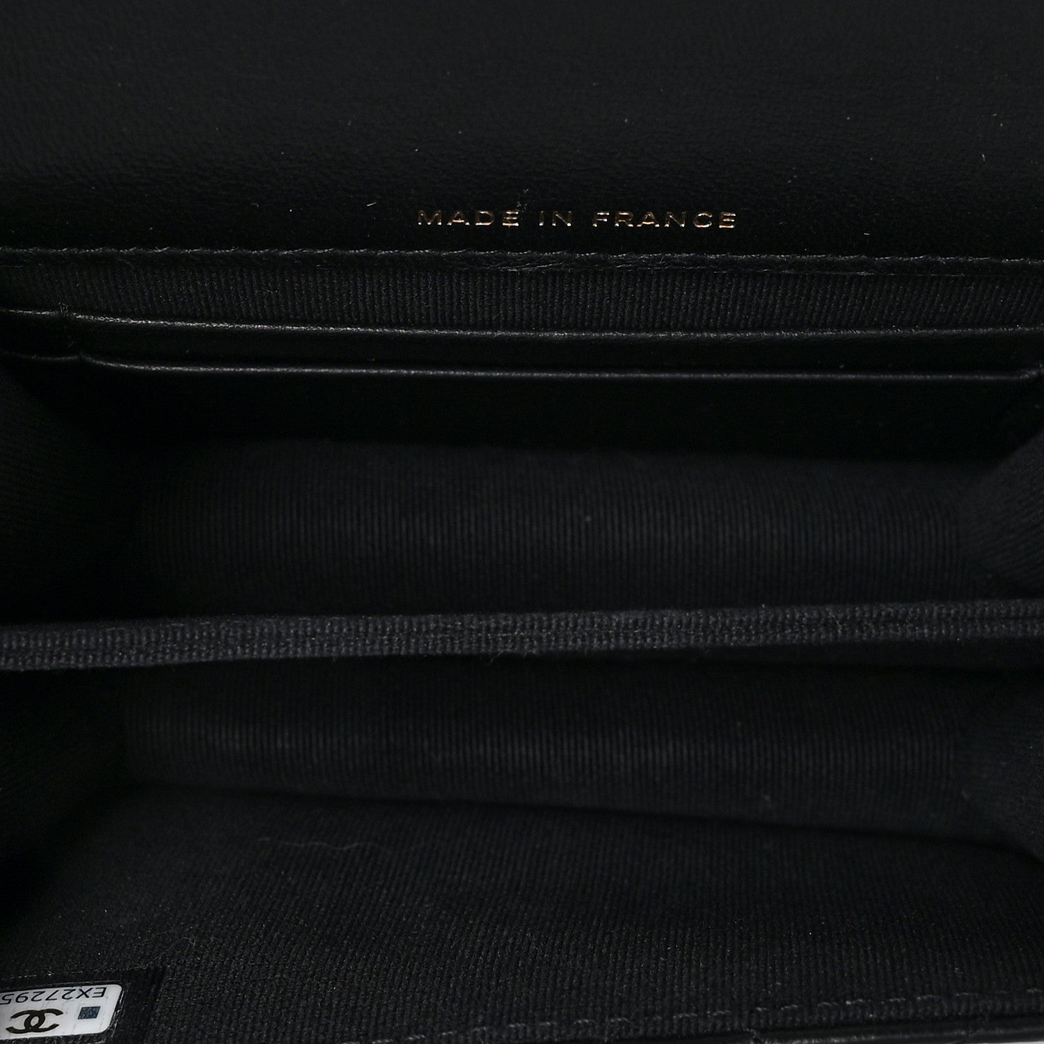 Chanel Lambskin Quilted Chain Top Handle Clutch With Chain Black 5 of 10