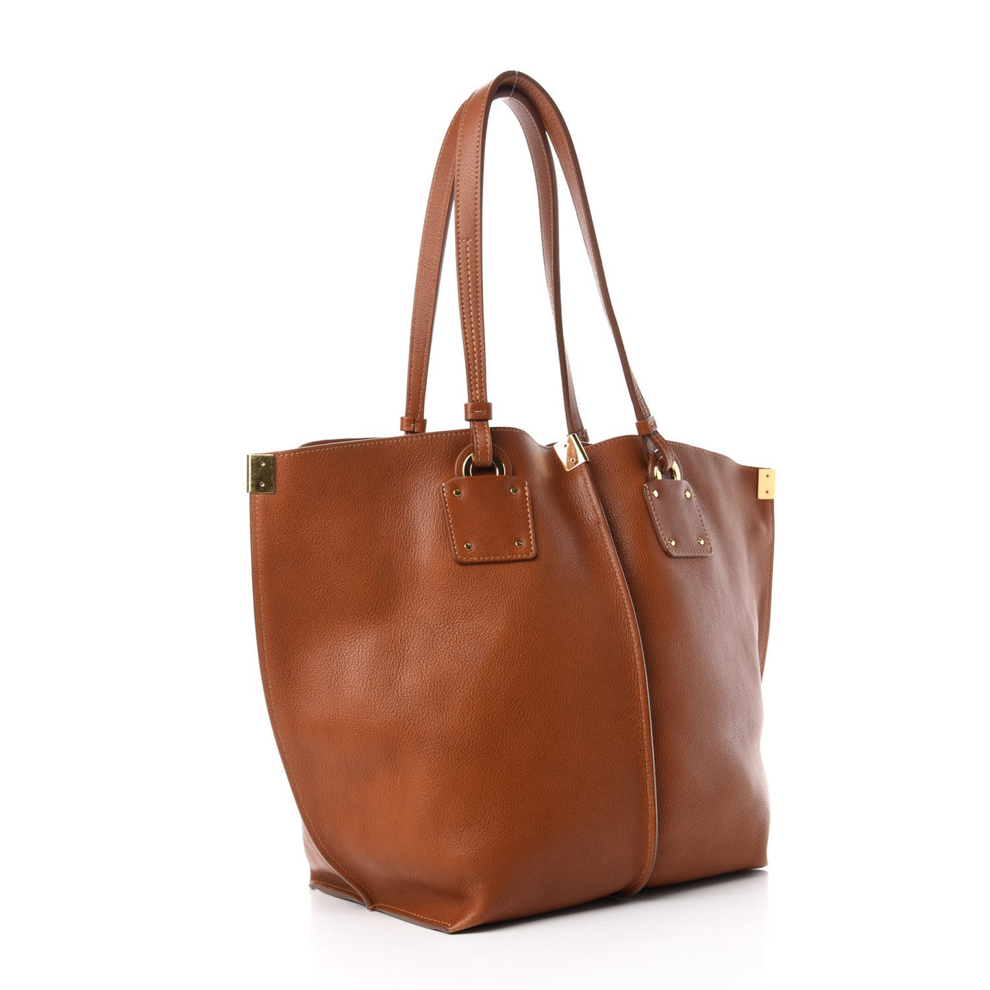 Smooth Calfskin Medium Vick Tote Caramel