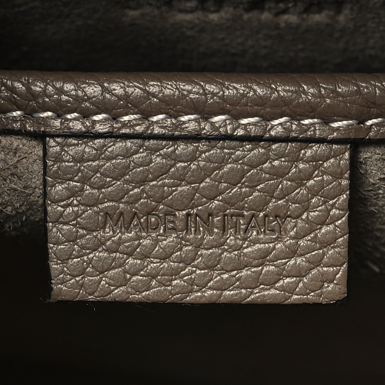 Celine Drummed Calfskin Nano Luggage Souris 7 of 11