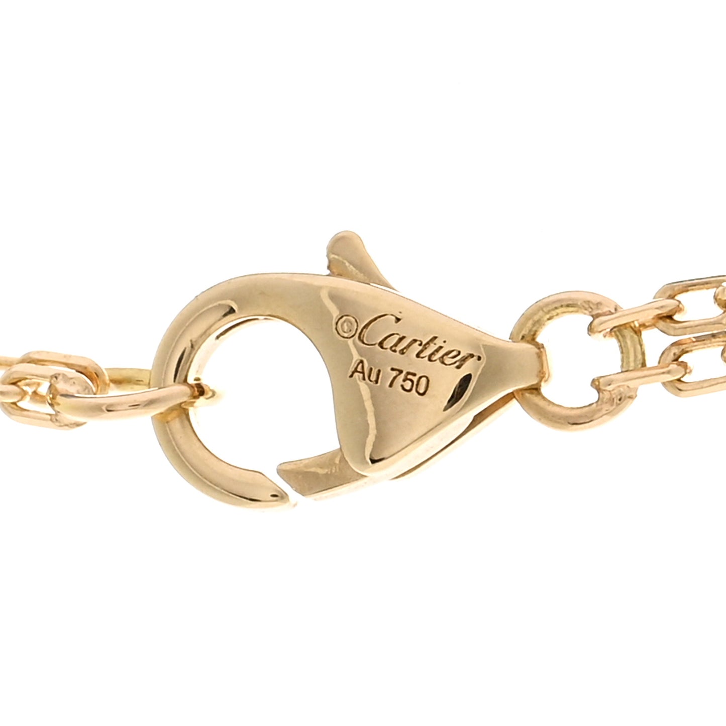 18K Yellow Gold 2 Diamond LOVE Necklace
