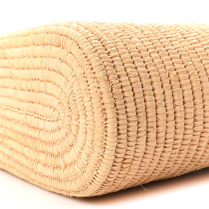 Loewe Raffia Square Small Basket Tote Bag Natural White 9 of 9