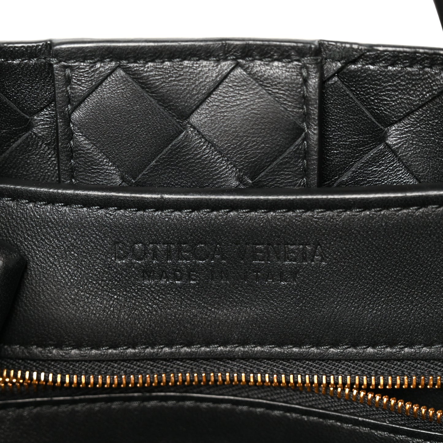 Nappa Intrecciato Medium Andiamo Shoulder Bag Black