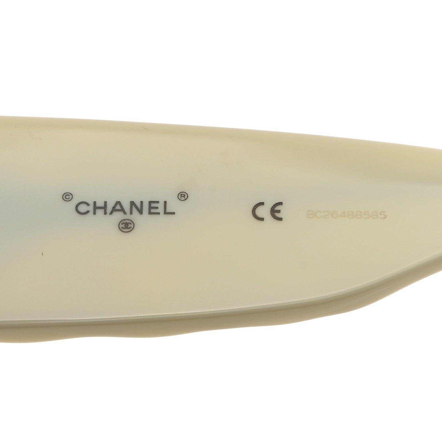 Chanel Acetate Shield Sunglasses 71466 White Black 6 of 8