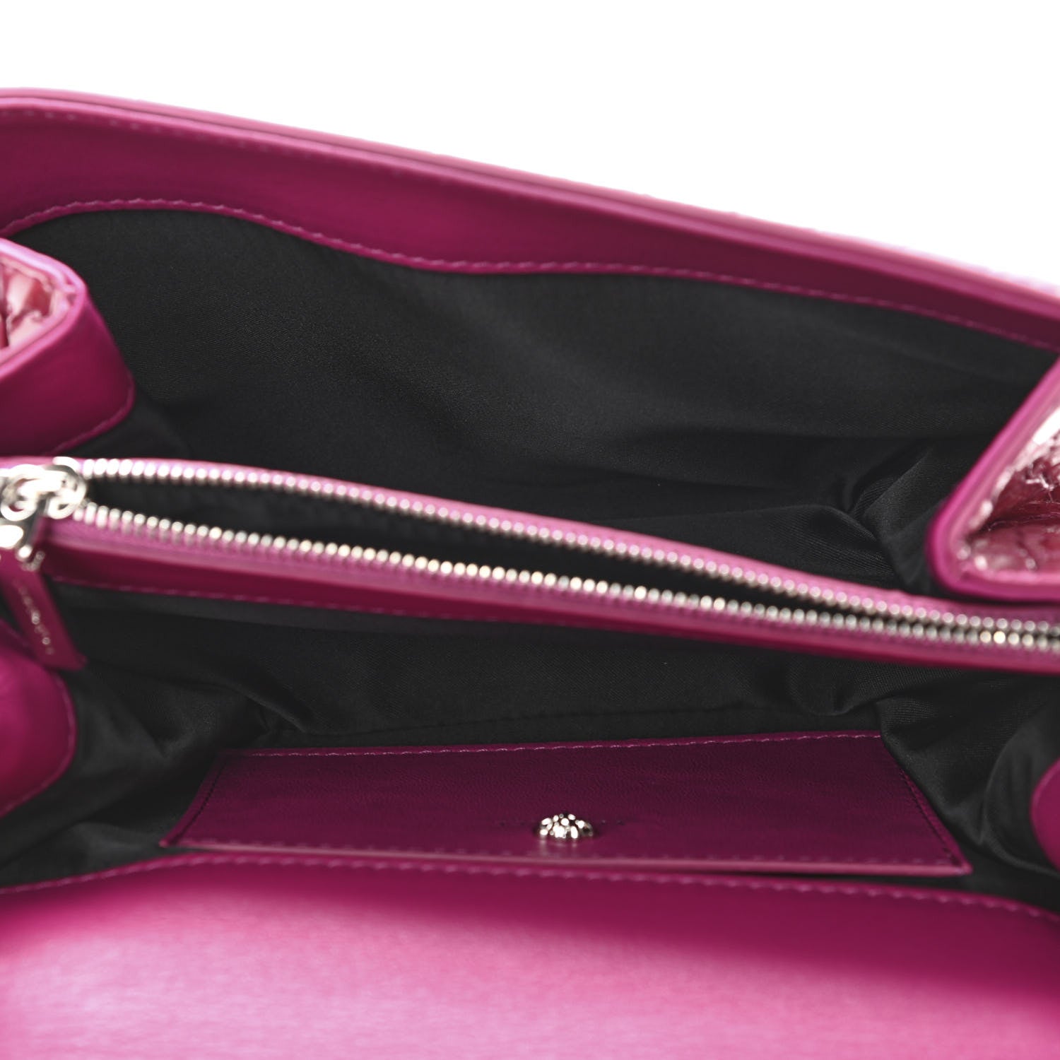 Versace Croc Stamped Patent Palazzo Sultan Shoulder Bag Praire Pink 5 of 10