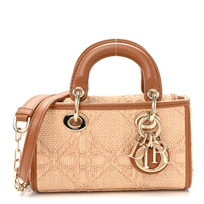 Christian Dior Raffia Micro Cannage Lady D-Joy Natural 1 of 10