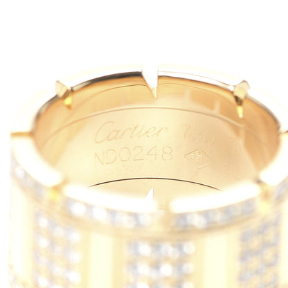 Cartier 18K Yellow Gold Diamond Tank Francaise Ring 50 5.25 4 of 6