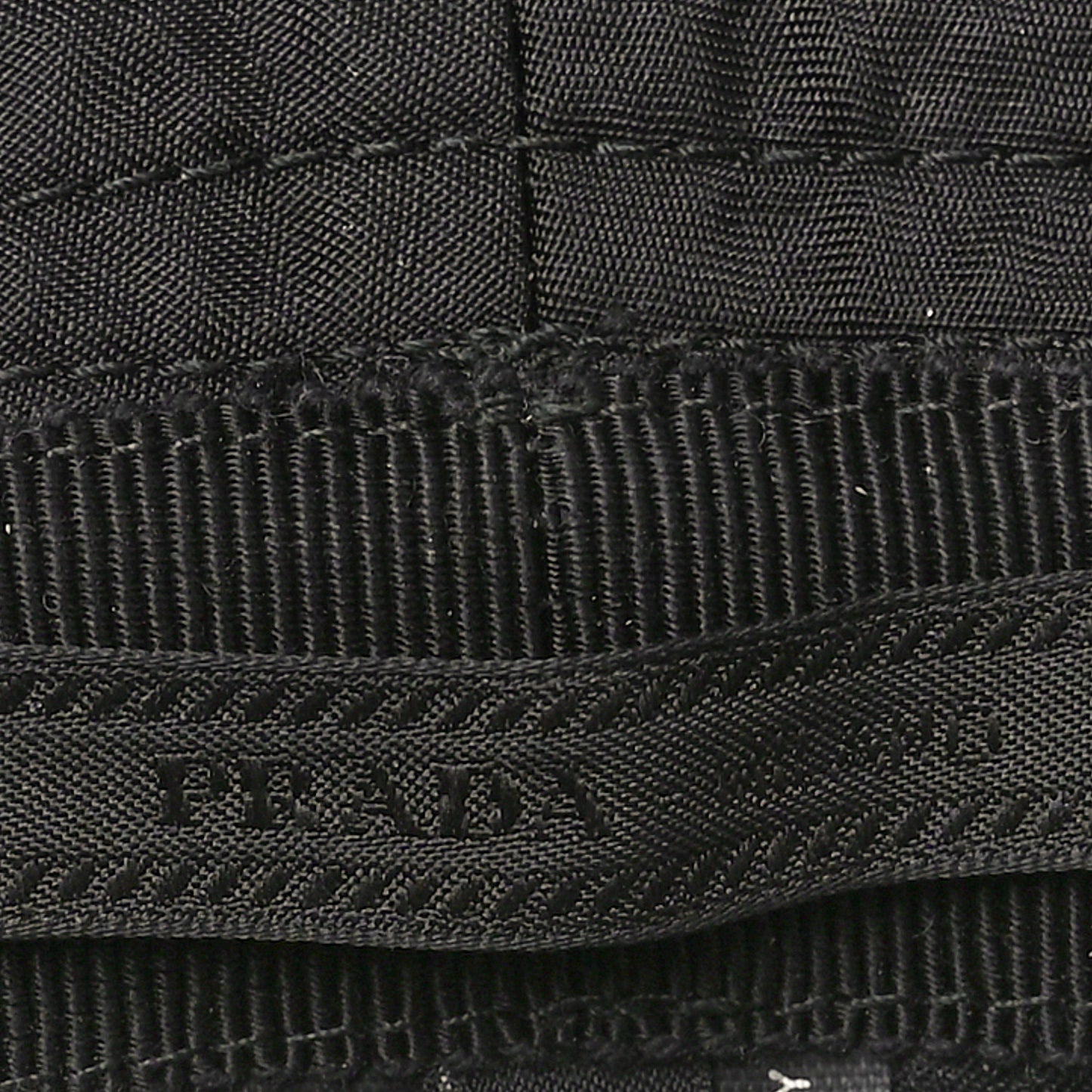 Re-Nylon Metal Triangle Logo Womens Bucket Hat L Black