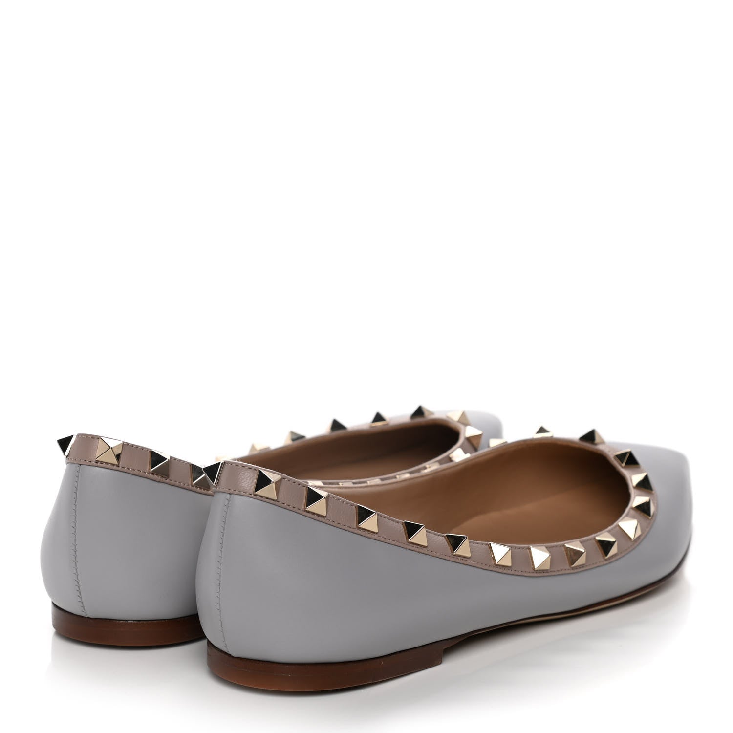 Valentino Garavani Calfskin Nappa Rockstud Ballerina Flats 40 Sky Sorbet Poudre 5 of 13