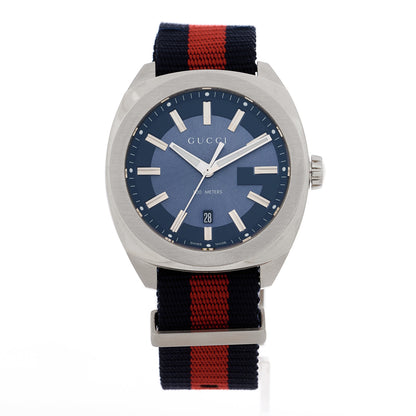 Gucci Stainless Steel Nylon 41mm GG2570 Quartz Watch Blue 1 of 5