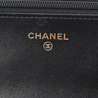 Chanel Lambskin Quilted Chanel 19 Wallet On Chain WOC Black 6 of 12